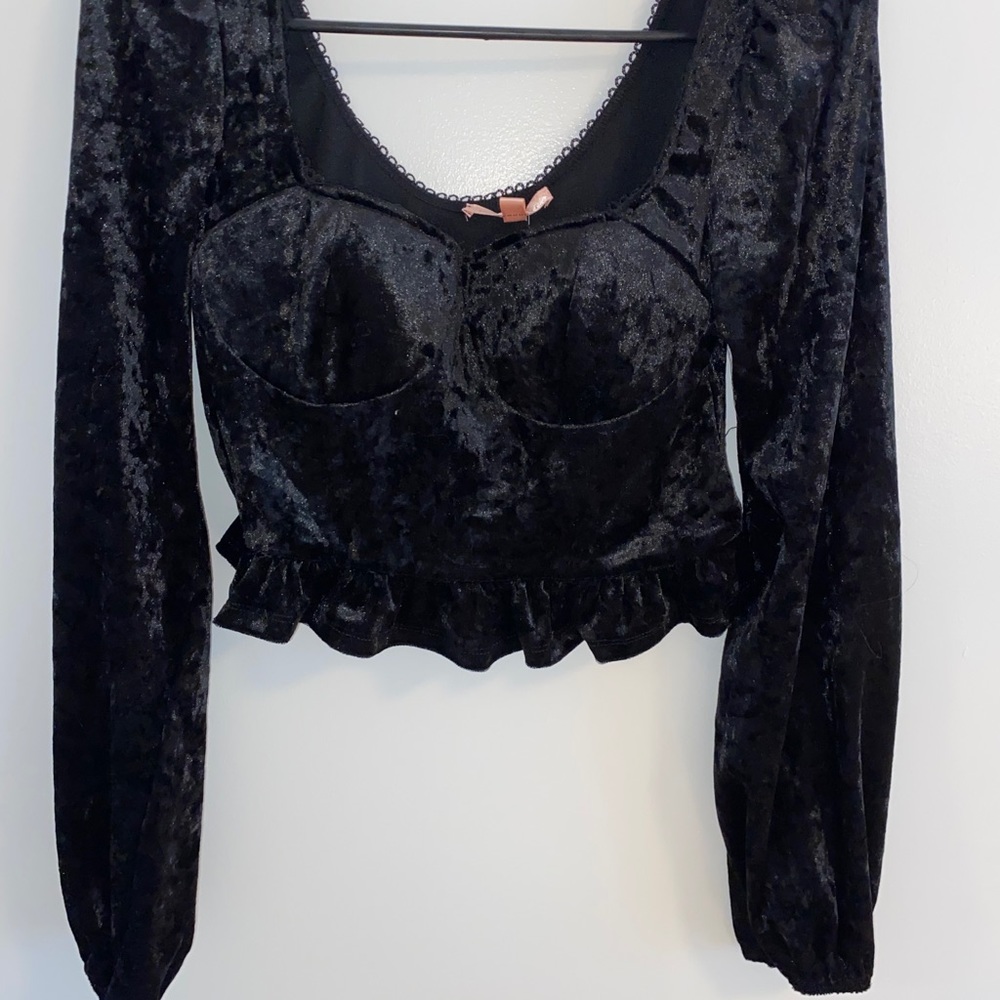 Peplum, Velvet Crop top